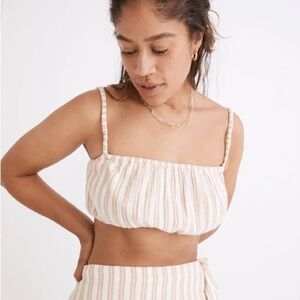 Madewell bubble crop top XS